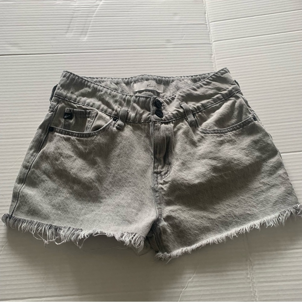KanCan Light Gray Jean Cutoff Shorts Size Medium